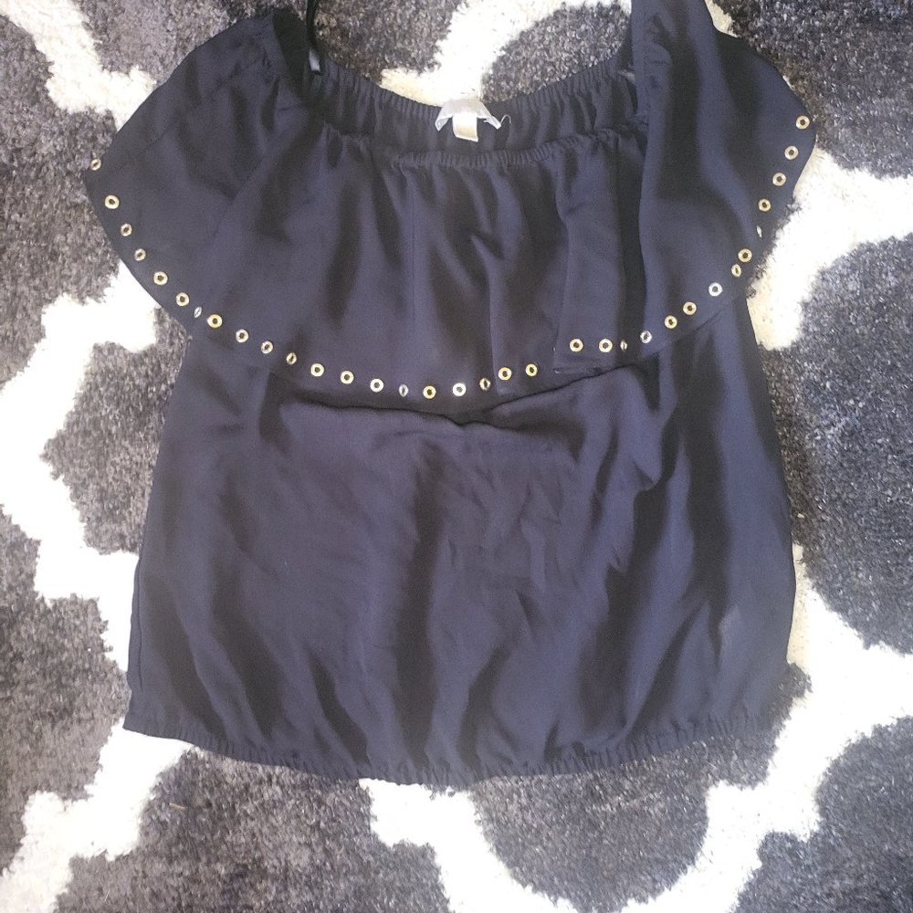 Michael Kors, off the shoulder black blouse